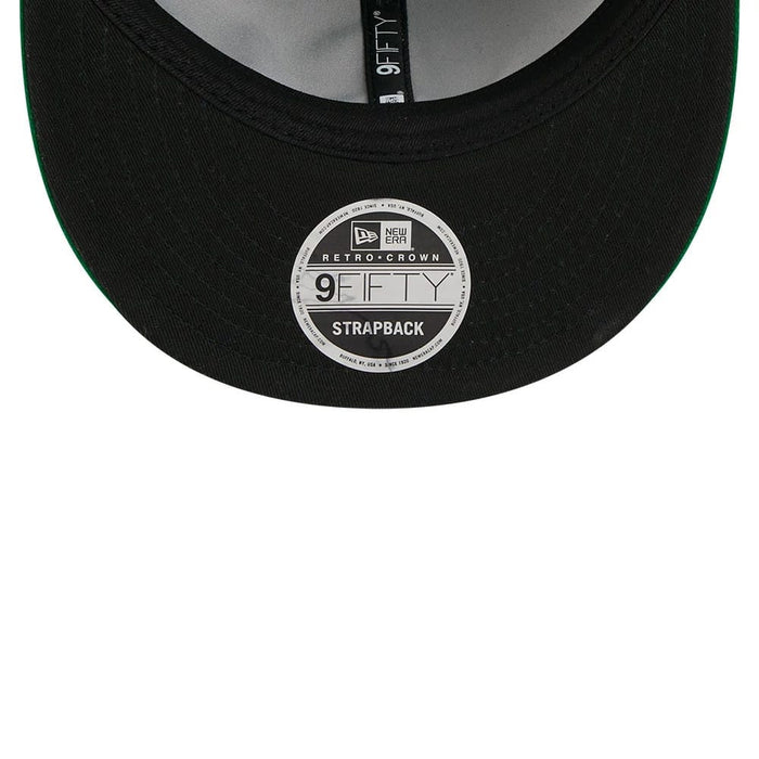 Pictured is this NBA Chenille Woven Boston Celtics Retro Crown 9FIFTY cap in green. 3