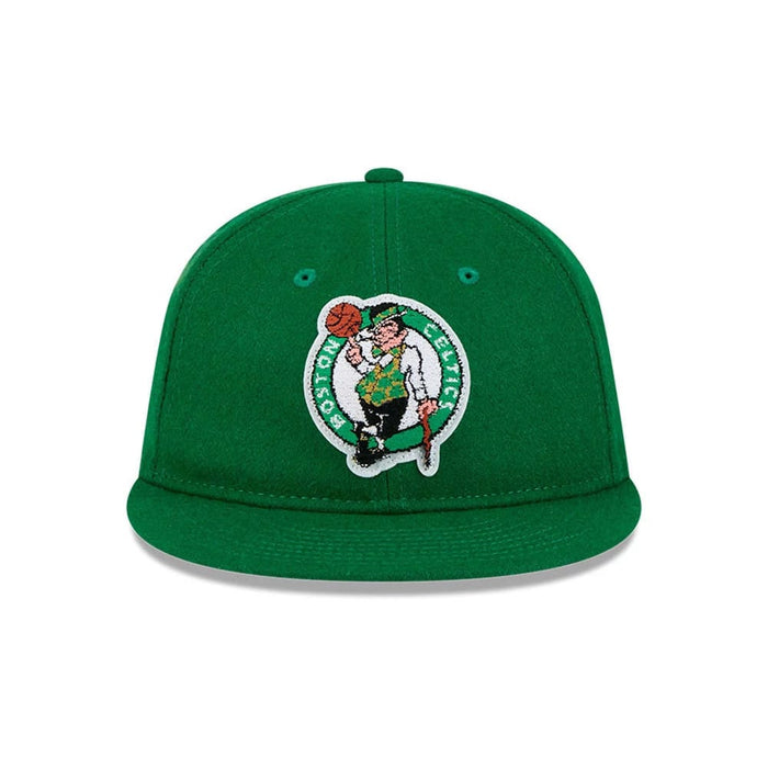 Pictured is this NBA Chenille Woven Boston Celtics Retro Crown 9FIFTY cap in green. 4