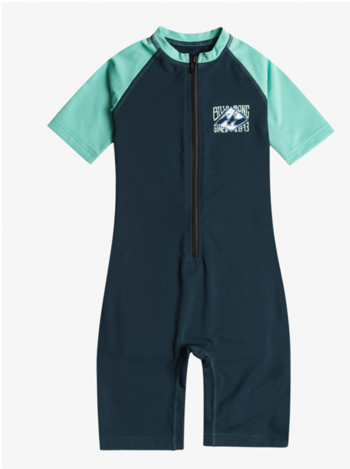 Boxed In - Billabong short Sleeve One-Piece Rash Vest For Toddlers
