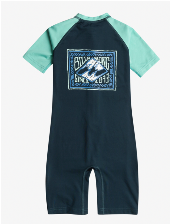 Boxed In - Billabong short Sleeve One-Piece Rash Vest For Toddlers