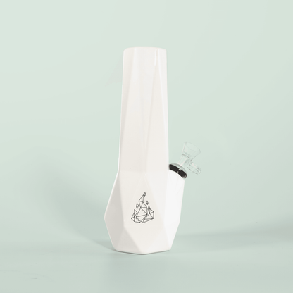 brnt designs hexagon ceramic bong white