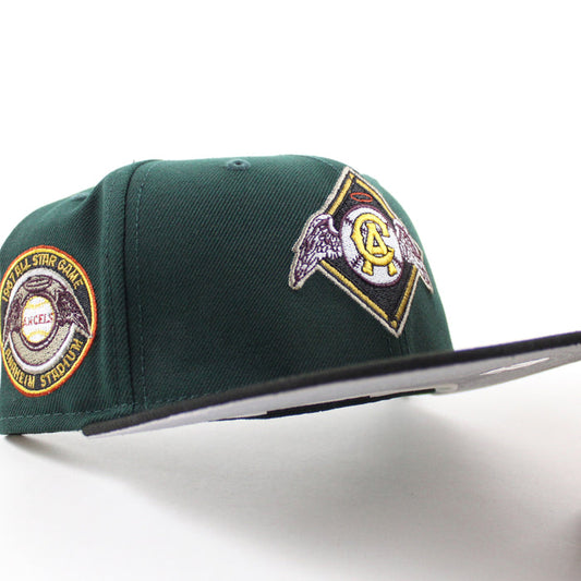 California Angels 1967 All Star Game New Era 59Fifty Fitted Hat (Green Black Gray UNDER BRIM)