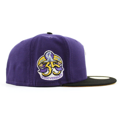 California Angels 35th Anniversary New Era 59Fifty Fitted Hat (Purple Black Gold UNDER BRIM)