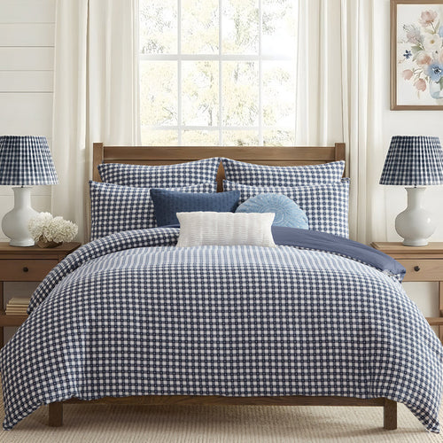 Camden Gingham Stitch Comforter Set