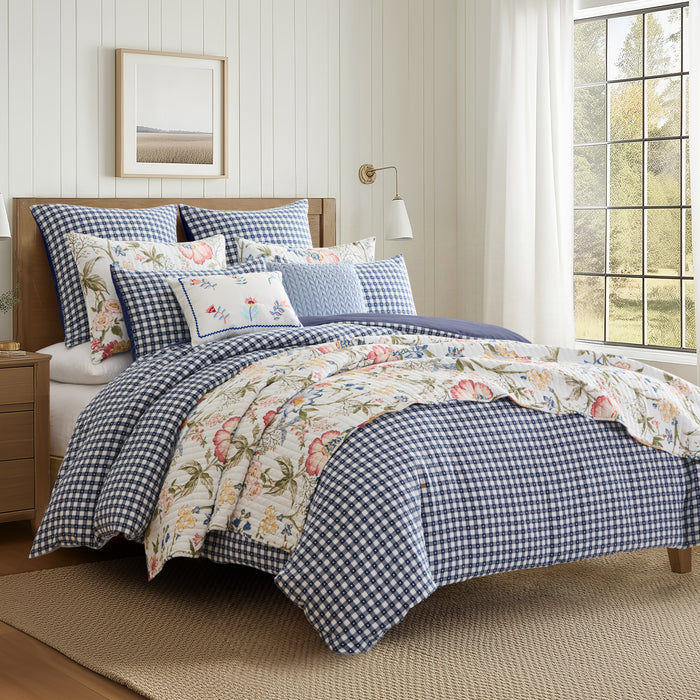 Camden Gingham Stitch Comforter Set