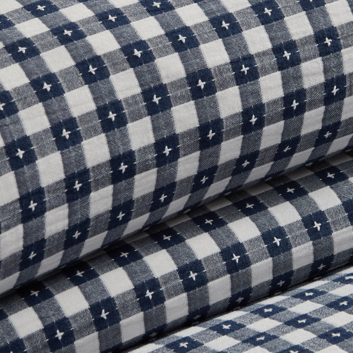 Camden Gingham Stitch Comforter Set