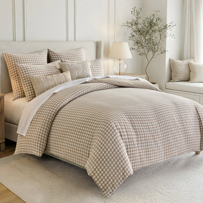 Camden Gingham Stitch Duvet Cover Set