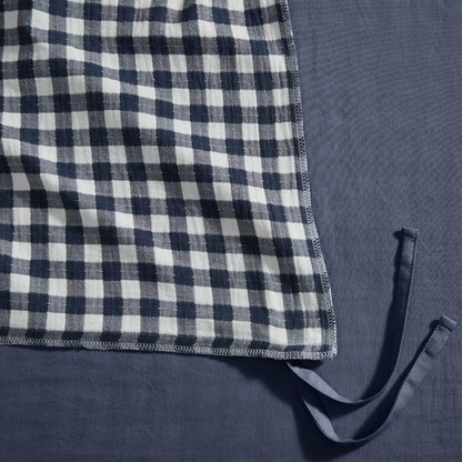 Camden Gingham Stitch Navy Duvet Cover Set