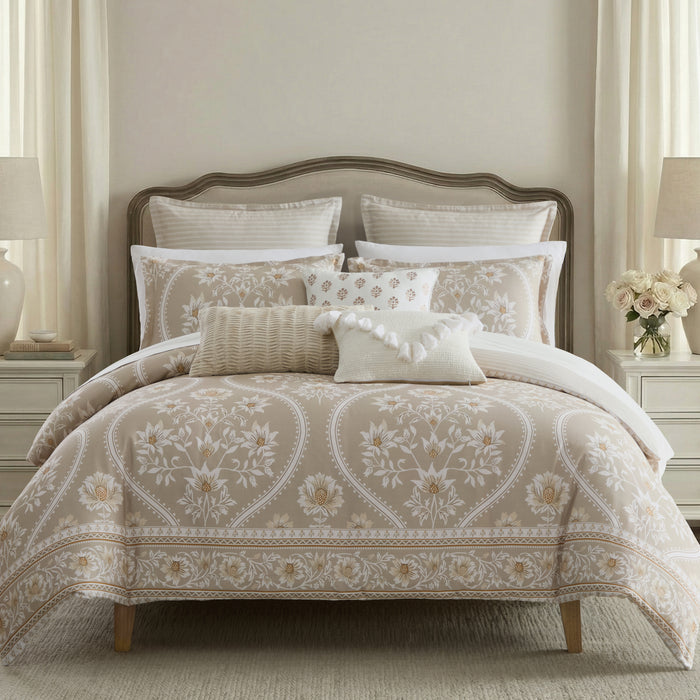 Camellia Neutral Euro Sham set of 2