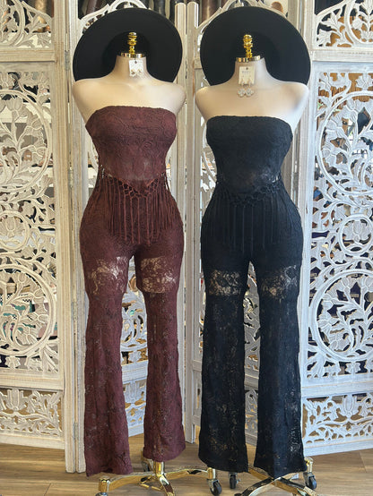 Camilla Lace  Set-No Estira, Not Stretchy