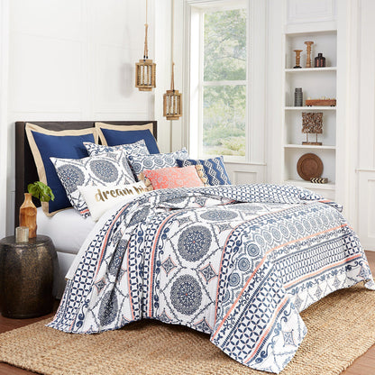 Levtex Home Caperoad Embroidered Pillow with Tassels Decorative Pillows