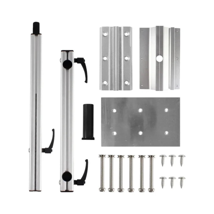 durable silver caravan table aluminum frame with 360 degree movement