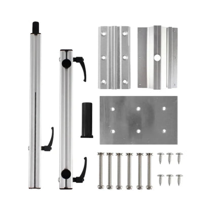 durable silver caravan table aluminum frame with 360 degree movement