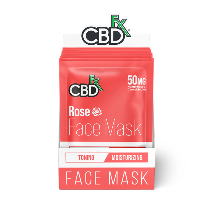 cbdfx rose cbd face mask moisturizing wholesale case