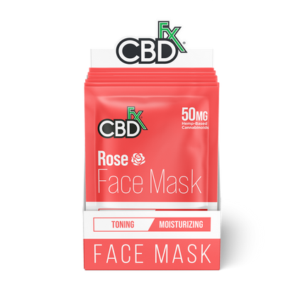 cbdfx rose cbd face mask moisturizing wholesale case