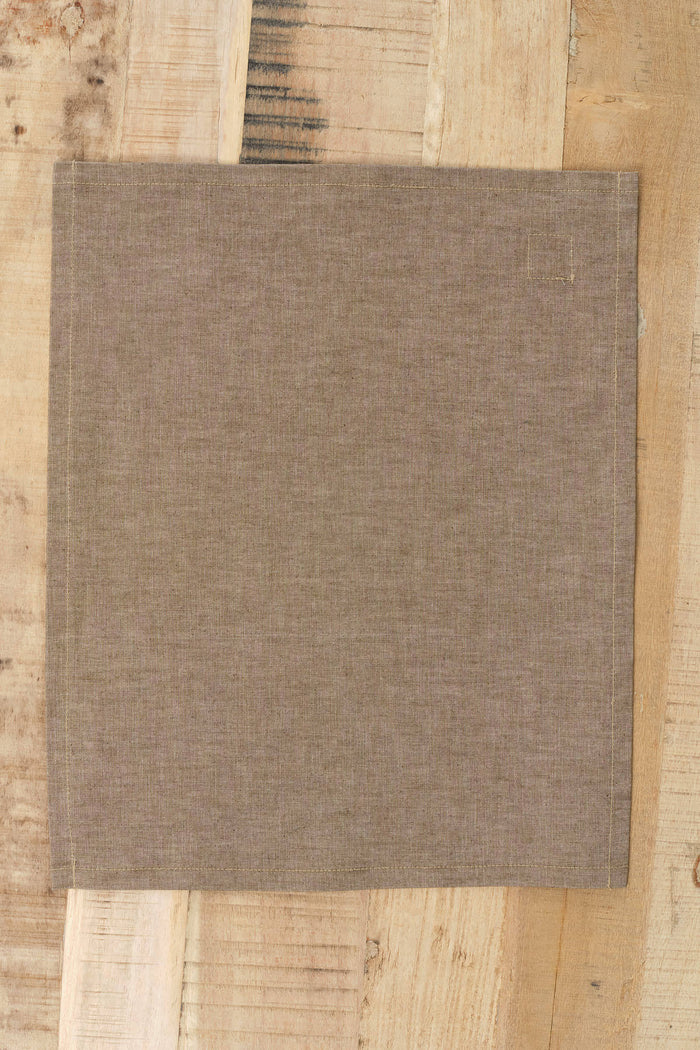 Mi Cocina Home Kitchen Placemats Chambray Placemat Tan / 14.5" X 18"