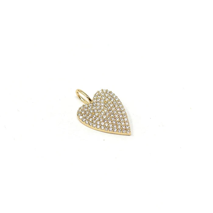 Moody Heart Gold W/ Clear Crystals