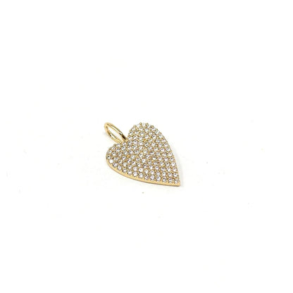 Moody Heart Gold W/ Clear Crystals