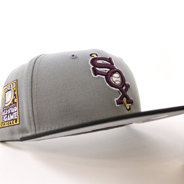 Chicago White Sox 1933 All Star Game New Era Fitted 59Fifty Hat (Misty Black Gray Under Brim)