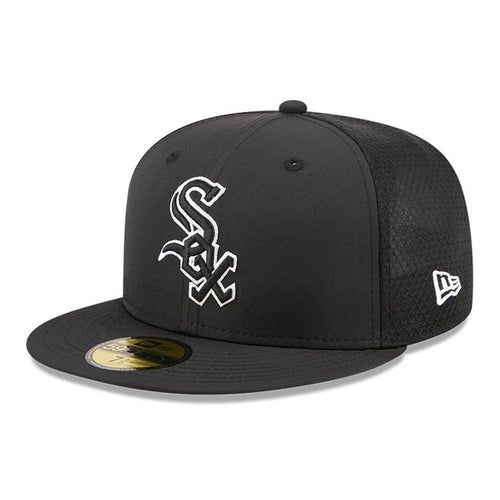 Pictured is this MLB Batting Practice 2026 Chicago White Sox 59FIFTY Fitted cap in black. 1