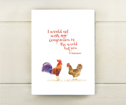 Chickens Valentine Card
