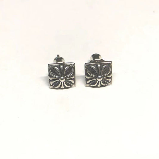 Chrome Hearts Square Cross Earrings – earrings front view