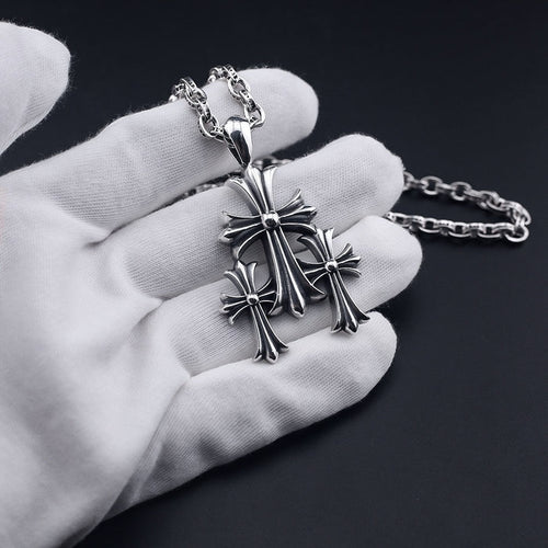 Chrome Hearts Triple Cross Pendant – necklace front view