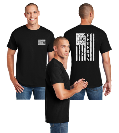 Coast Guard Veteran Flag Reflective Tee - 100% Cotton