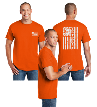 Coast Guard Veteran Flag Reflective Tee - 100% Cotton