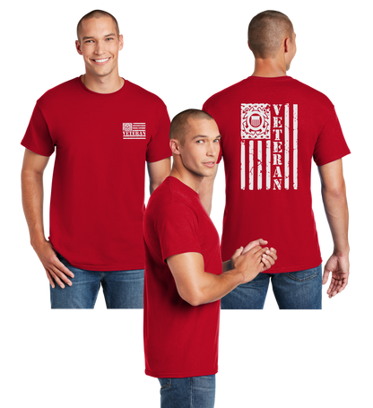 Coast Guard Veteran Flag Reflective Tee - 100% Cotton
