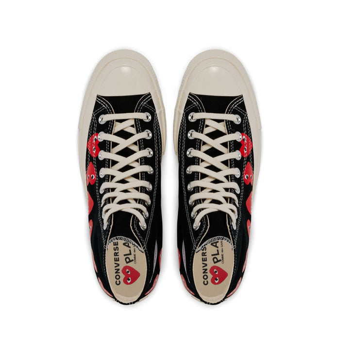 Comme des Garçons PLAY Multi Red Heart Chuck Taylor All Star '70 High Sneakers - Black - AZ-K127-001-1