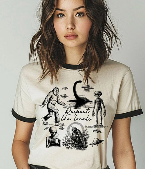 Cryptid Respect The Locals Unisex Ringer Shirt