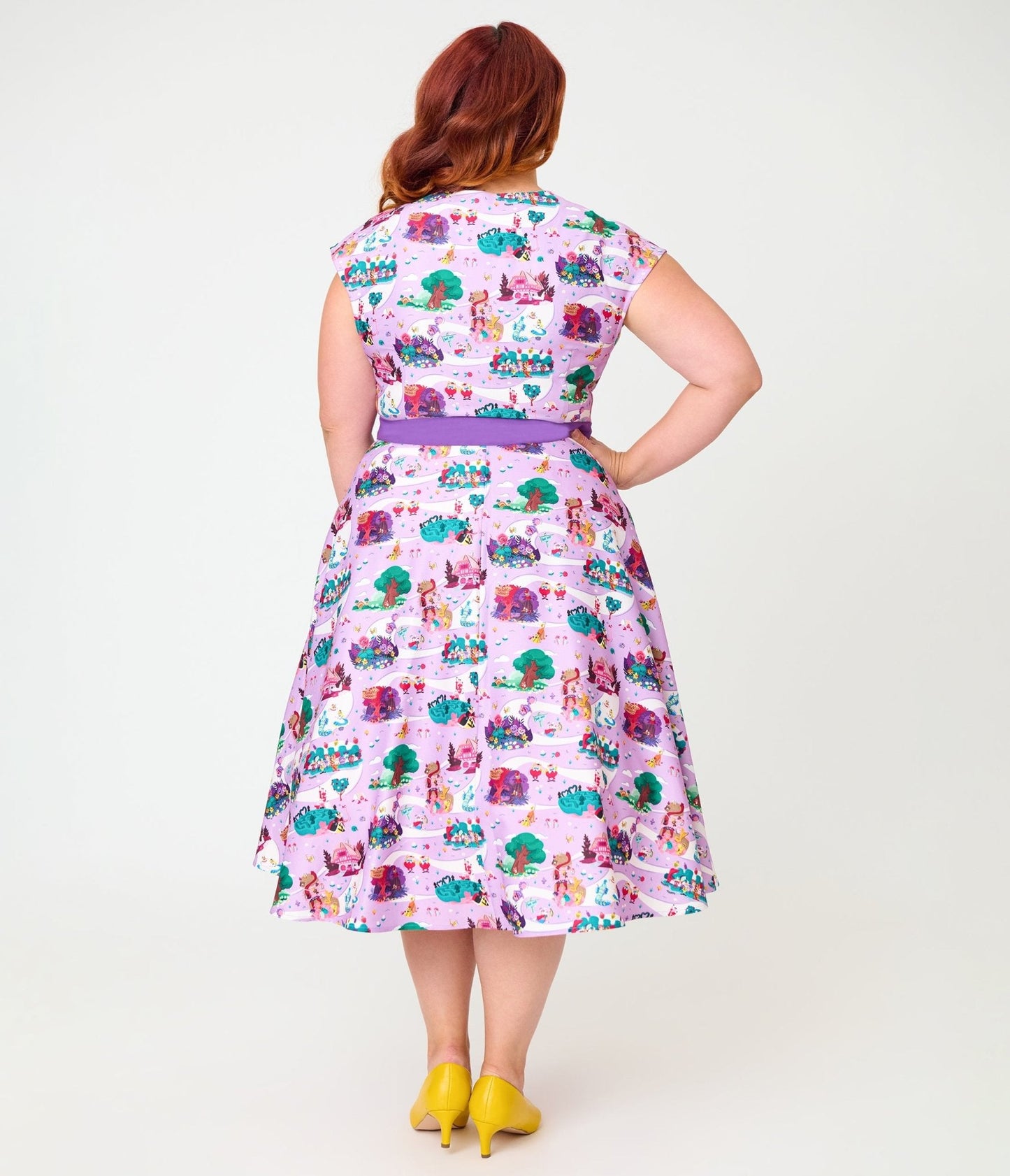 Disney Alice In Wonderland Collection By Unique Vintage Plus Size Wonderland Map Hedda Swing Dress