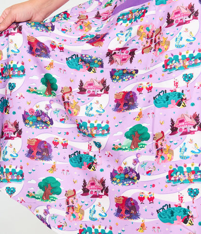 Disney Alice In Wonderland Collection By Unique Vintage Plus Size Wonderland Map Hedda Swing Dress