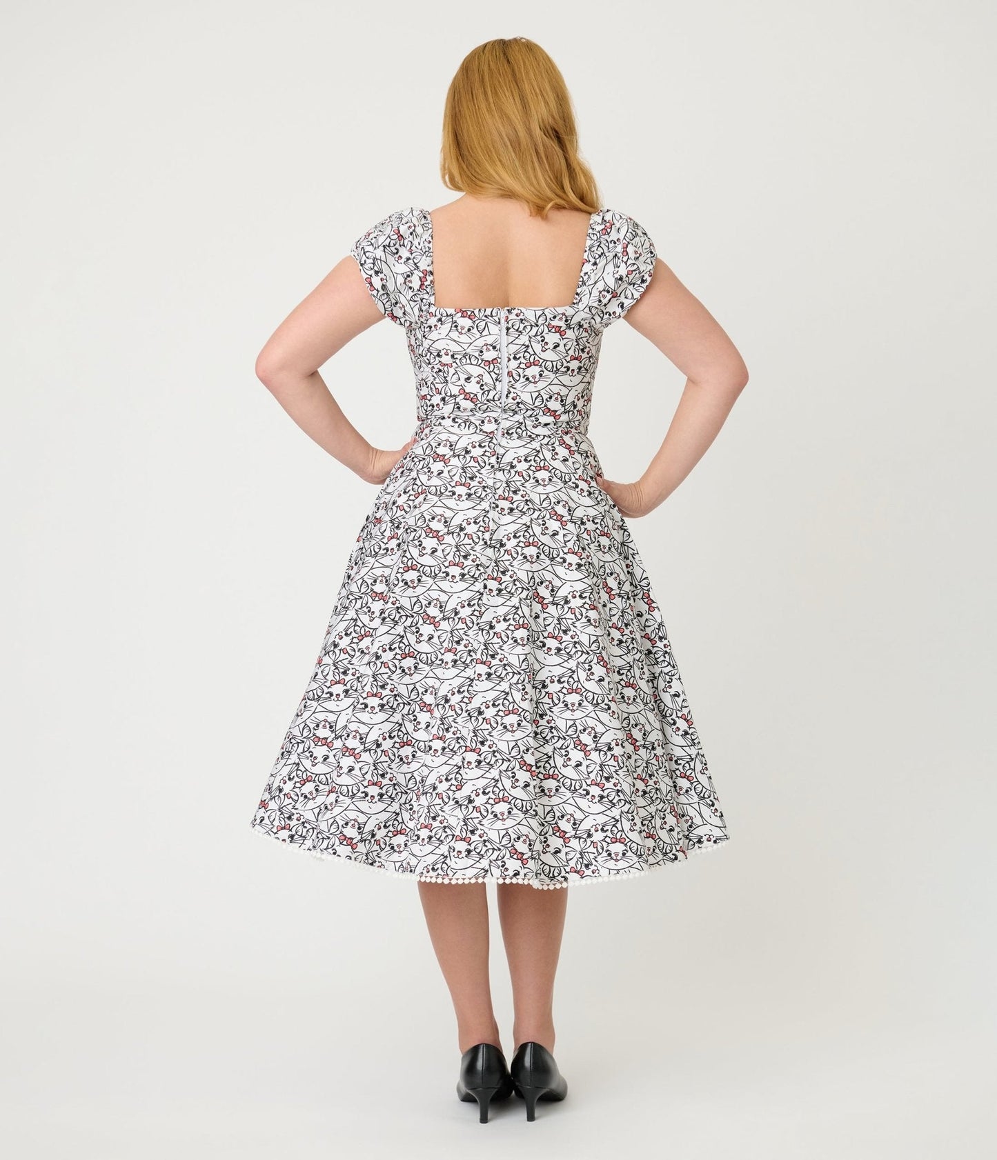 Disney Aristocats Collection by Unique Vintage Disney Marie All Over Print Swing Dress