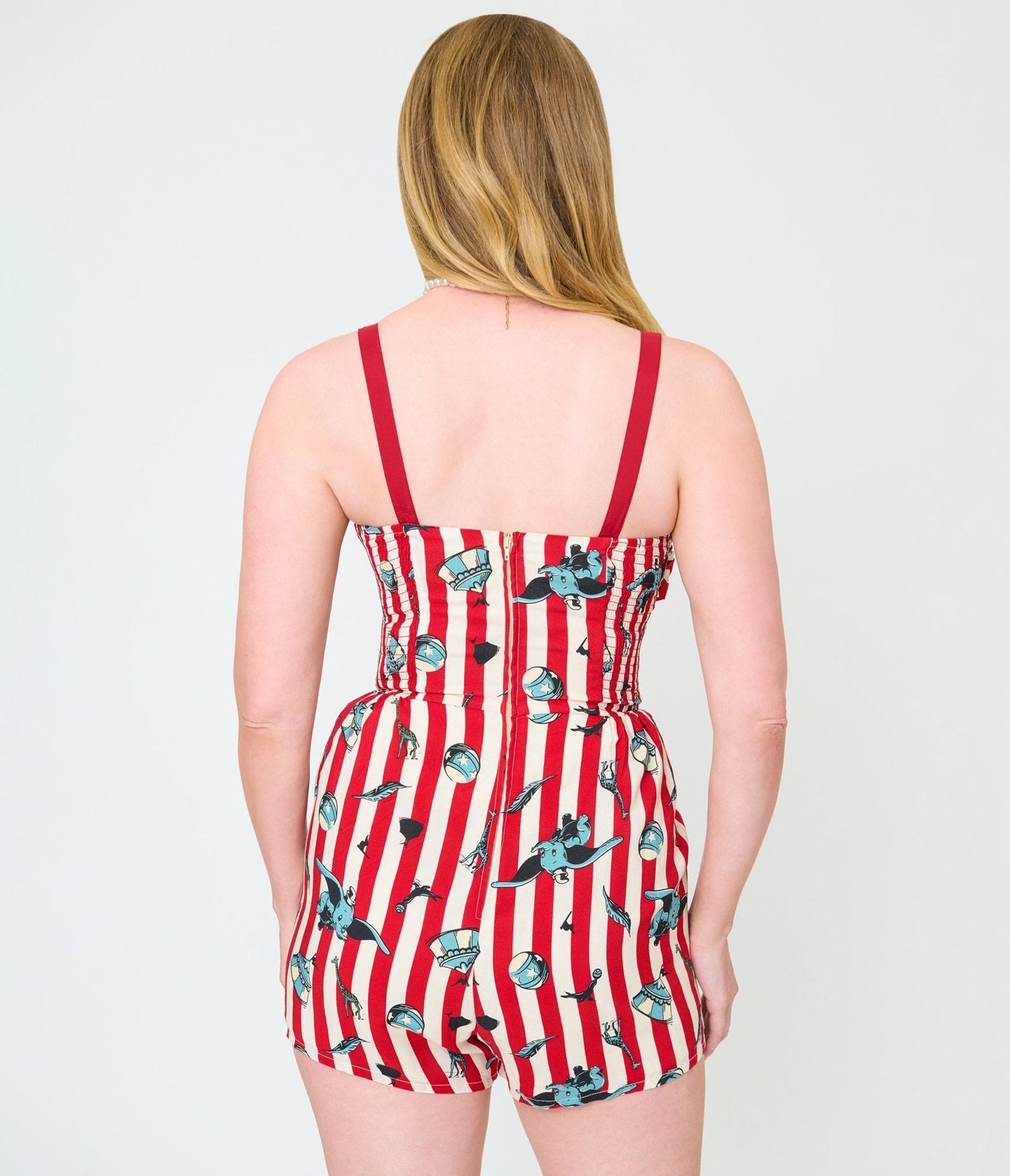 Disney Dumbo Collection by Unique Vintage Red Stripe Romper