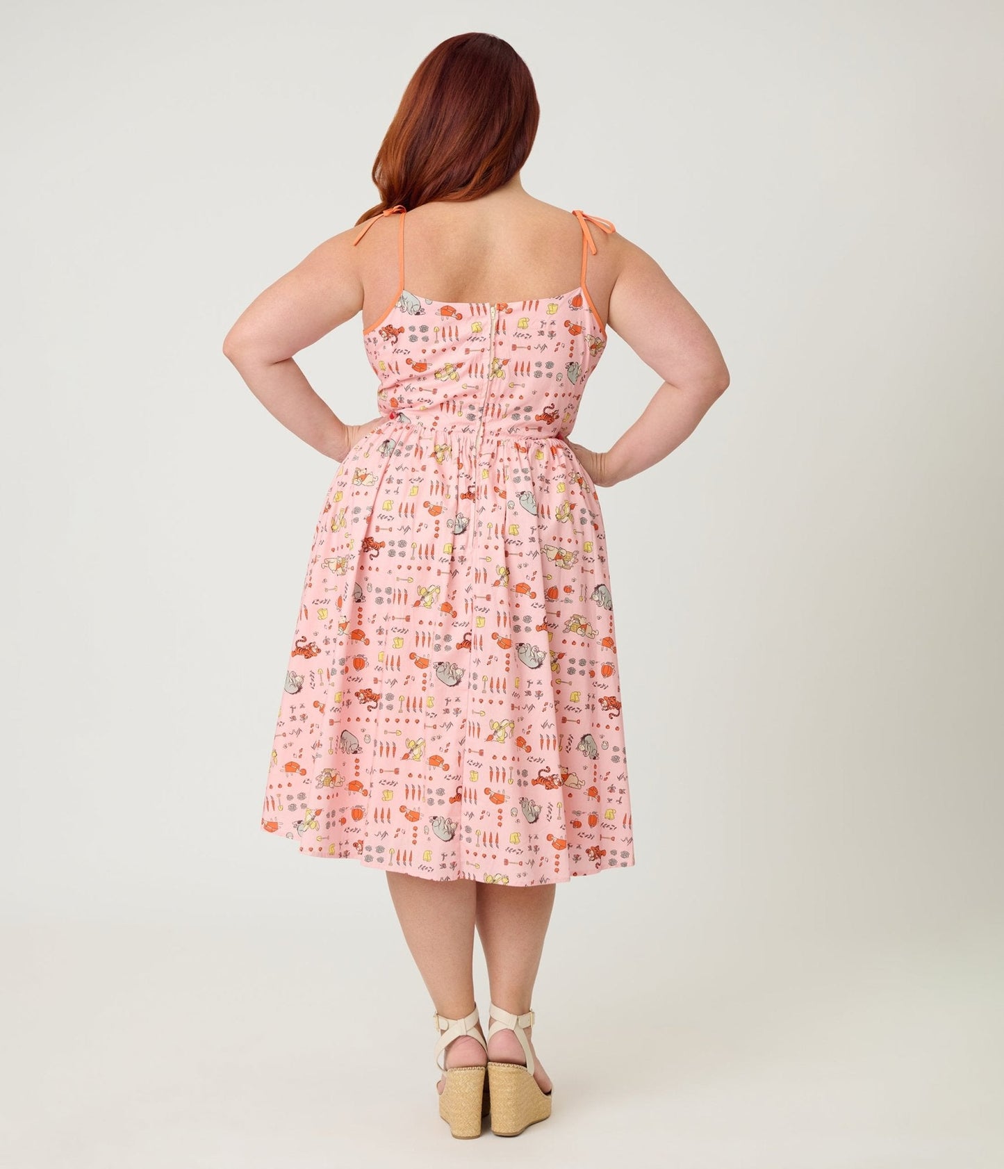 Disney Winnie the Pooh x Unique Vintage Plus Size Pooh Farm Cotton Swing Dress