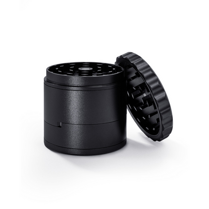 dr grind swing tray metal herb grinder jet black