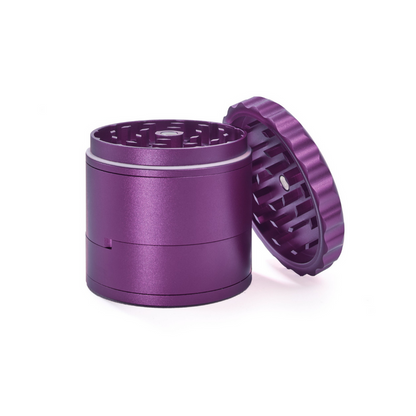 dr grind swing tray metal herb grinder purple