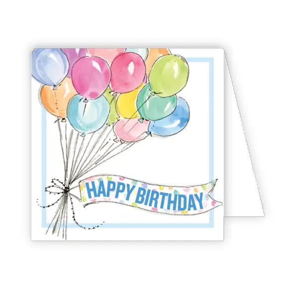 Happy Birthday Bunch of Balloons Enclosure Card