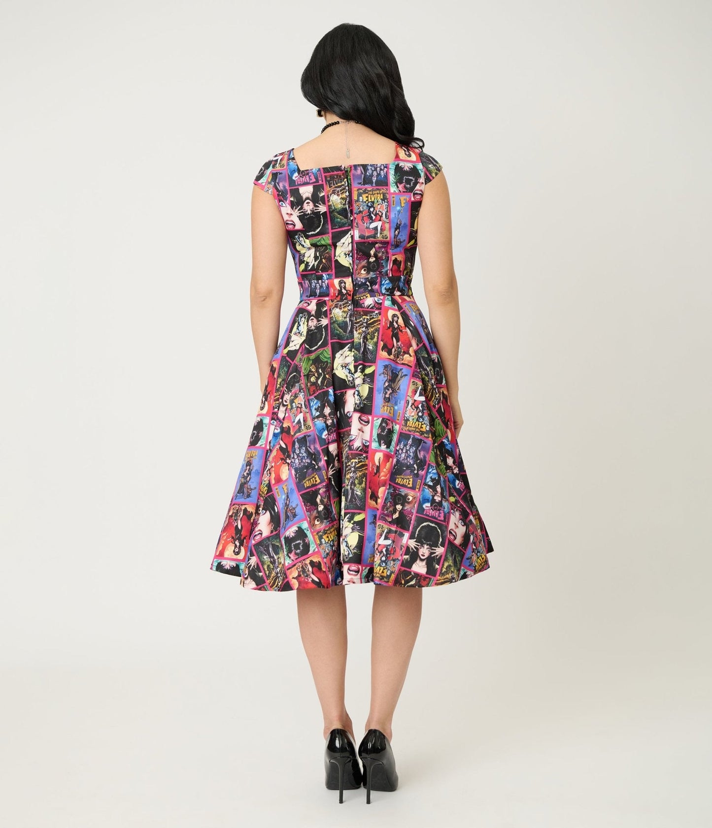 Elvira x Magnolia Place Comics Swing Dress