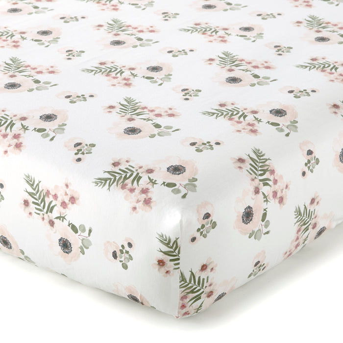 Levtex Home Fiori Floral Cotton Crib Fitted Sheet Crib Fitted Sheets