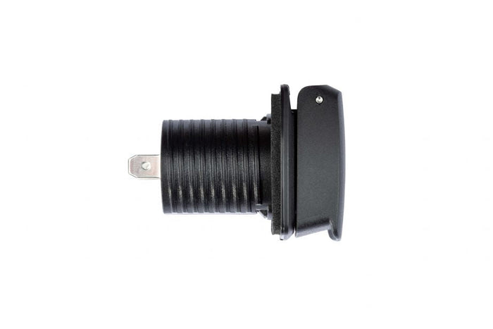 Flip Pro 12V cigarette lighter style socket with spring loaded lid