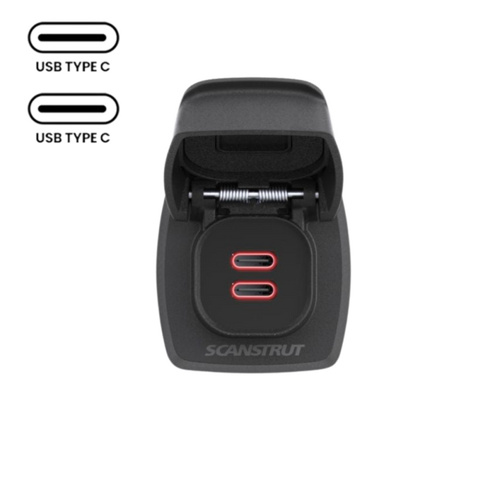 dual usb c high power charger for campervans