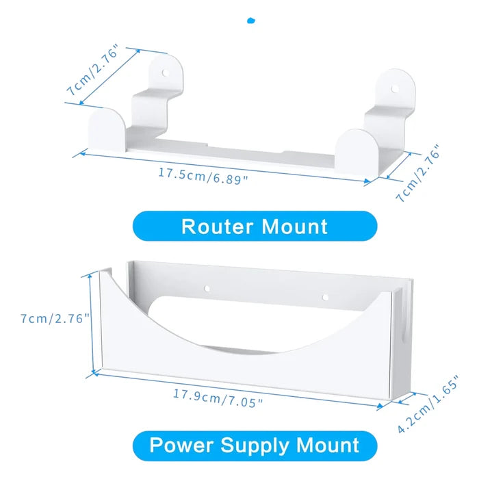 close-up of Starlink Gen 3 router sitting in wall mount holder