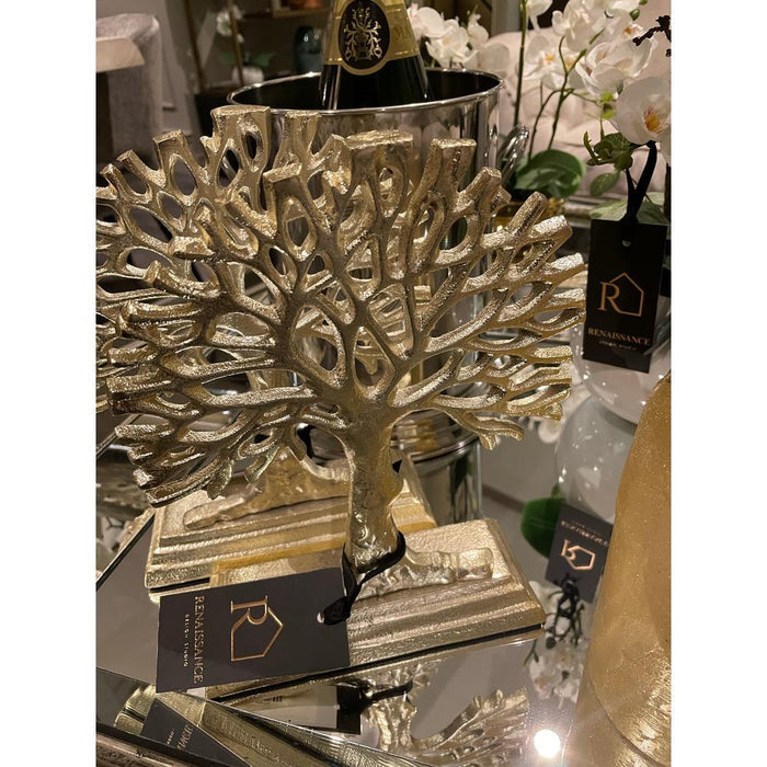 Gold Tree Sculpture Medium CLEARANCE-Renaissance Design Studio