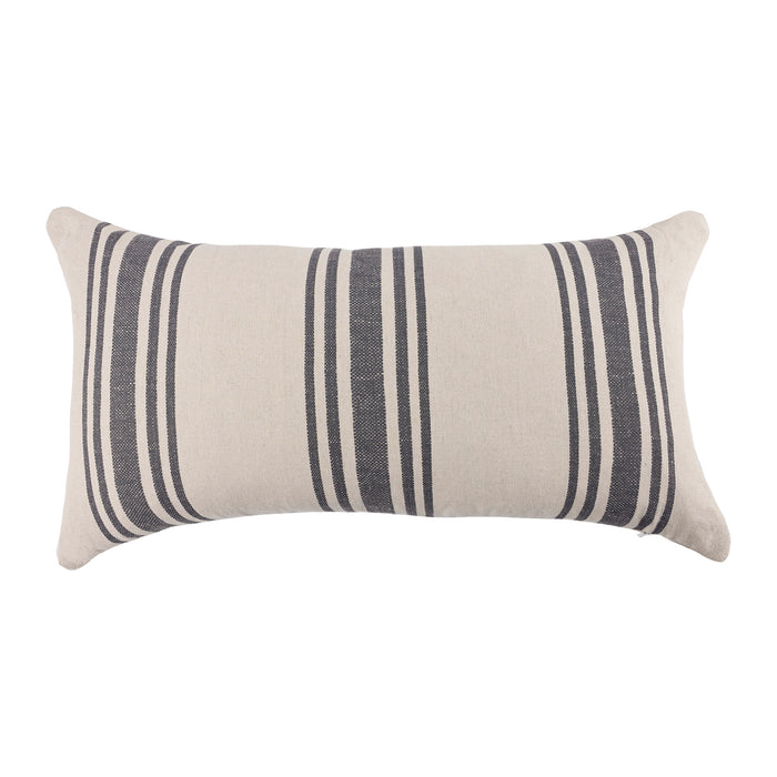 Grace Cream Printed Textured Stripe Pillow