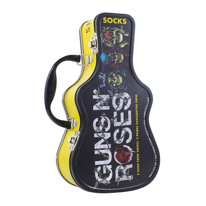 Guns N' Roses Guitar Tin 3-Pack Socks