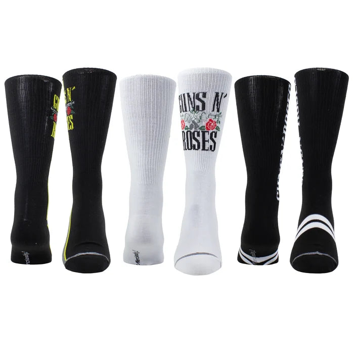 Guns N' Roses Guitar Tin 3-Pack Socks