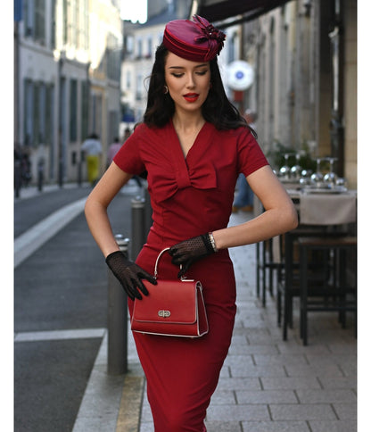 Heart My Closet Red Rita Pencil Dress